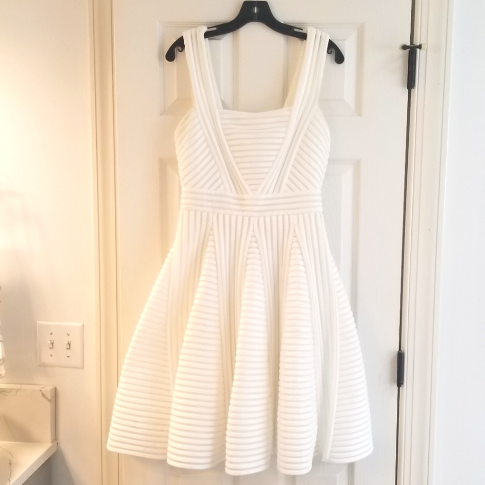 Maje Rodez Mesh-Stripe Dress - Picture 5 of 7